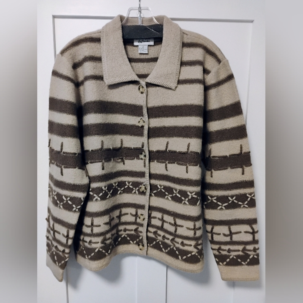 Christopher & Banks Wool Button Up Sweater - image 1